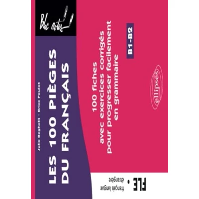 Abbildung von FLE (français langue étrangère). Les 100 pièges du français. fiches avec exercices corrigés pour progresser facilement en grammaire (niveau 2) ... (Bloc notes)