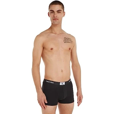 Abbildung von Calvin Klein Herren Boxershorts Trunk Baumwolle mit Stretch, Schwarz (Black), XL
