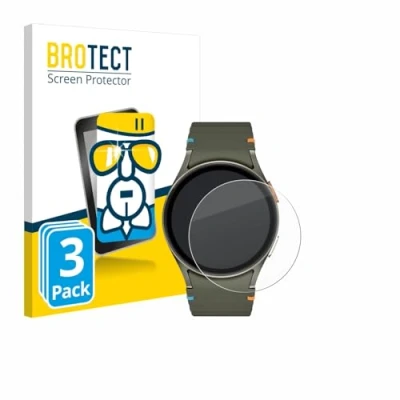 Abbildung von BROTECT Schutzglas für Samsung Galaxy Watch 7 (40 mm) (3 Stück) Schutzfolie Panzer Folie Glas [Extrem Kratzfest 9H, Anti Fingerprint, U