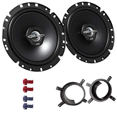 Abbildung von JVC CS J1720X Lautsprecher mit Einbauset passend für Volvo V70 2001 2009 Türen vorne 600 W 170mm 2 Wege Koax