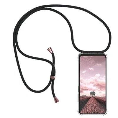 Abbildung von EAZY CASE Handykette kompatibel mit Xiaomi Redmi Note 10 / 10S Handyhülle Umhängeband, Handykordel Schutzhülle, Hülle, Hülle Band, Kette für Smartphone, Clips in Rosé