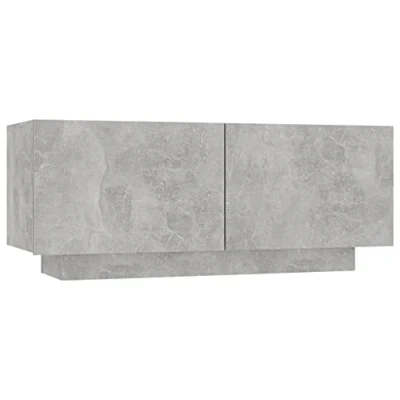 Abbildung von vidaXL Nachttisch Nachtschrank Nachtkonsole Nachtkommode Schlafzimmer Schrank Kommode Beistelltisch Telefontisch Betongrau 100x35x40cm Holzwerkstoff