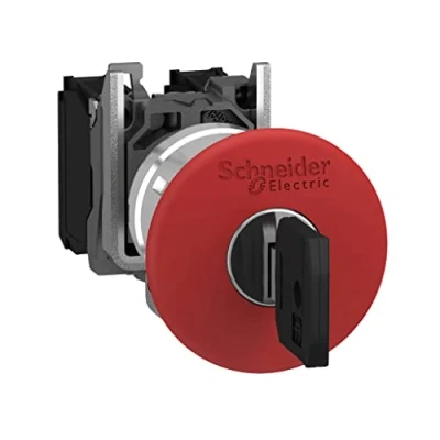 Abbildung von Schneider Electric Harmony, Pilzdrucktaster NOT AUS, rastend, Schlüsselentriegelung Ronis 455, 1S+1Ö, XB4BS9445