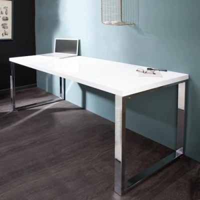 Abbildung von CAGÜ DESIGN SCHREIBTISCH [OXFORD] WEISS HOCHGLANZ 160cm, NEU!