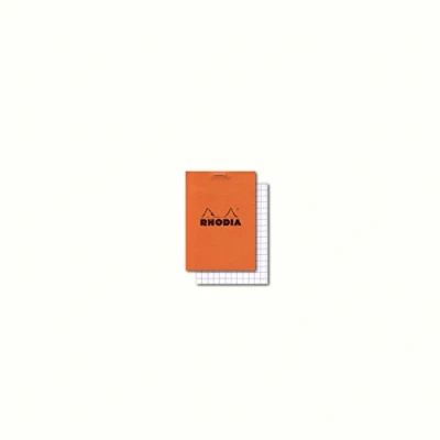 Abbildung von 10 x Rhodia Notizblock Nr. 12 8,5x12cm kariert 80 Blatt orange