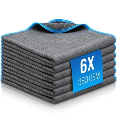 Abbildung von Filzada 6x Mikrofasertücher Auto 380GSM Microfasertücher Autopflege Reinigung Mikrofasertuch (85% Polyester 15% Polyamid)