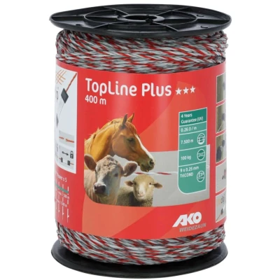 Abbildung von Ako Litze TopLine Plus, Weiß/Rot 400m