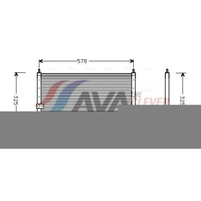 Abbildung von AVA COOLING SYSTEMS HD5062 Klimakondensator ohne Trockner 15,5mm 10,2mm Aluminium 581mm R134a HONDA: CR V 1