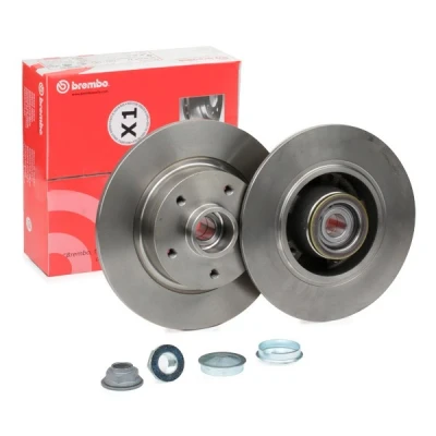 Abbildung von Bremsscheibe BREMBO 08B39127 hinten, voll, 1 Stück