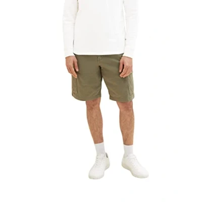 Abbildung von TOM TAILOR Herren 1036304 Bermuda Shorts, 10415 Dusty Olive Green, 28