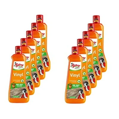 Abbildung von POLIBOY Vinyl Reiniger Bodenreiniger für Designbelag Wischpflege als Reinigungskonzentrat mit Jojobaöl 10x 500 ml Made in Germany