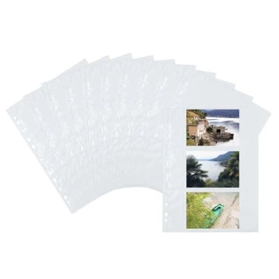 Abbildung von HERMA Fotoeinlageblatt A4 fotophan 9x13quer weiss PP Folie 250 Blatt