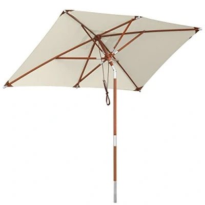 Abbildung von anndora Sonnenschirm Balkonschirm Gartenschirm knickbar, LxB: 150,00x250,00 cm, Natur, rechteckig seitlich knickbar mit Winddach