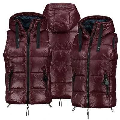 Abbildung von SUBLEVEL Steppweste Stepp weste Kapuze Übergangs Herbst Winter Windbreaker bodywarmer