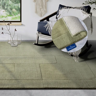 Abbildung von Villeroy &amp; Boch Wollteppich &quot;Charlotte&quot;, rechteckig, Handgewebt, Wolle, Natur, Wohnzimmer, Geometrie, Boho, Design