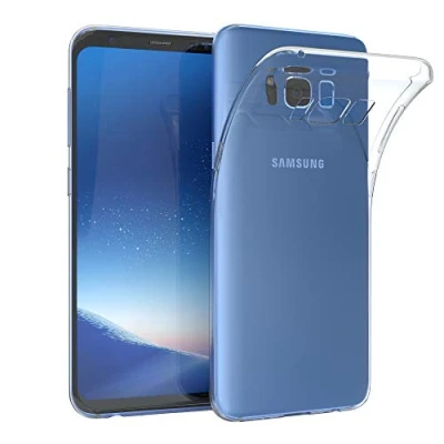 Abbildung von EAZY CASE Hülle kompatibel mit Samsung Galaxy S8 Schutzhülle Silikon, Ultra dünn, Slimcover, Handyhülle, Silikonhülle, Backcover, Durchsichtig, Klar Transparent