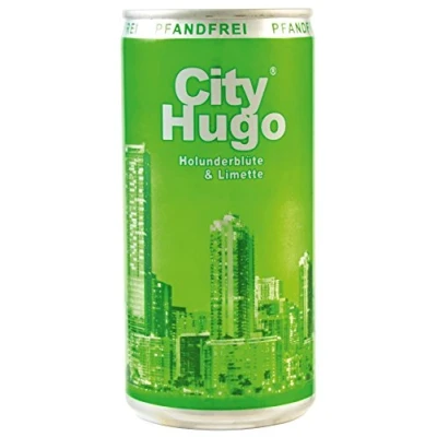 Abbildung von 60 Dosen City Hugo 6.9% Vol. Holunderblüte &amp; Limette a 200ml x 0,2l