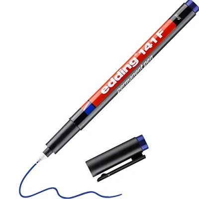 Abbildung von Edding 141F Permanenter Folienschreiber 0.6mm Blau