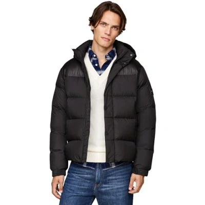 Abbildung von Tommy Hilfiger MIX Hooded Puffer Jacket Daunenjacke, Herren, Größe: XL, Black