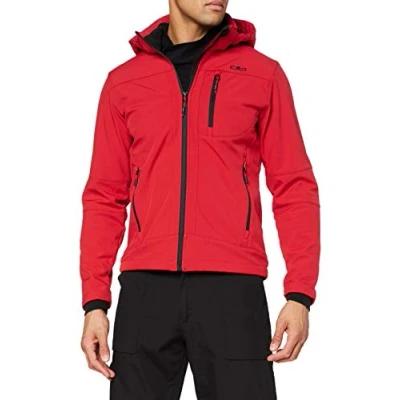 Abbildung von CMP MAN Jacket ZIP HOOD Softshelljacke, Herren, Größe: 48, Ferrari/nero