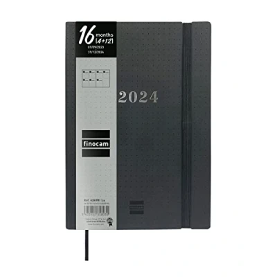 Abbildung von Finocam Terminkalender Dotted 16 Monate 2023 2024 Wochenansicht horizontal September bis Dezember (16 Monate) Schwarz International