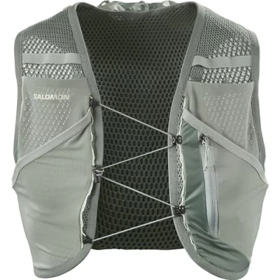 Abbildung von Salomon Active Skin 8 No Flasks Unisex Hydrationsweste Trail running Wandern MTB, Kompatibel mit weichen Trinkflaschen (nicht enthalten), Einfache Flüssigkeitszufuhr, Präzise Passform, Grün, L