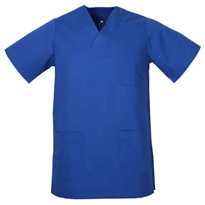 Abbildung von MISEMIYA Medizinische Uniformen Unisex Top Krankenschwester Krankenhaus Berufskleidung 4XL, Blau Royal