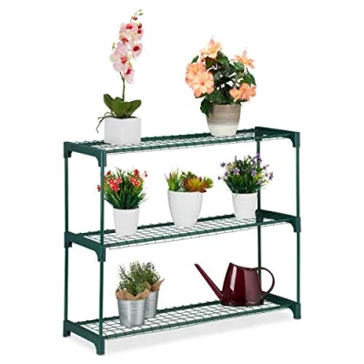 Abbildung von relaxdays Blumenständer Pflanzenregal mit 3 Ablagen