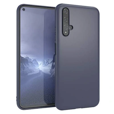 Abbildung von EAZY CASE Handyhülle Silikon mit Kameraschutz kompatibel Honor 20 / Huawei Nova 5T in Navy Blau, Ultra dünn, Slimcover, Silikonhülle, Hülle, Softcase, Backcover