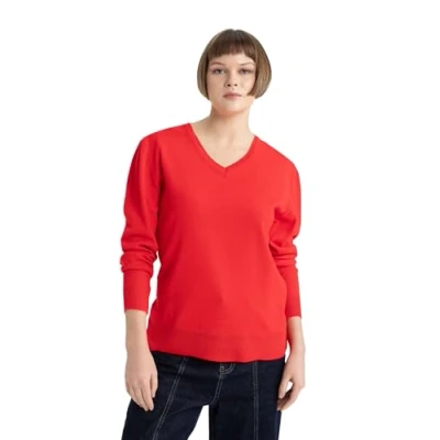 Abbildung von DeFacto Damen Strickmode Stilvolle Strickpullover Blusen &amp; Tuniken für Auswahl an Pullover Feinstrickpullover Strickjacken und Pulli
