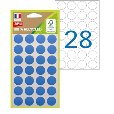 Abbildung von APLI 101783 Farbtabletten, 100% recycelt, 168 Tabletten, 15 mm, Farbe: Blau.