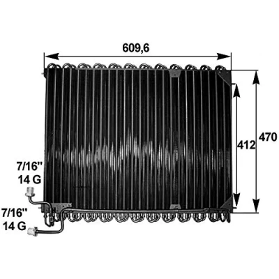 Abbildung von MAHLE ORIGINAL AC 285 000P Klimakondensator ohne Trockner 470mm
