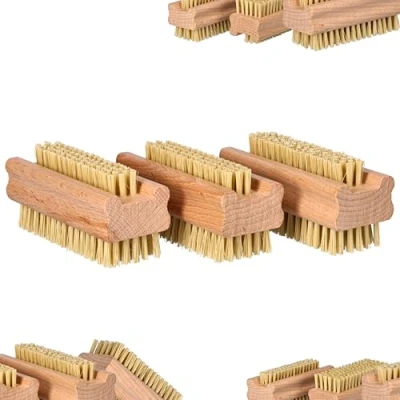 Abbildung von ToolSpace 3x Nagelbürste Holz Feste Starke Mix Agawa Tapica und Syntetische Borsten Nagelreinigungsbürste Nail Brush Handwaschbürste Fingerbürste Schrubbbürste zum Reinigen Schmutz Handbürste