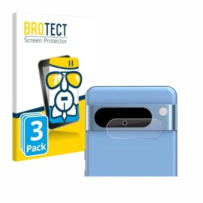 Abbildung von BROTECT Schutzglas für Google Pixel 8 Pro (NUR Kameraschutz) (3 Stück) Schutzfolie Panzer Folie Glas [Extrem Kratzfest 9H, Anti Fingerprint,