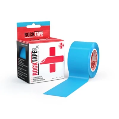 Abbildung von RockTape Unisex Adult RX Kinesiologie Tape, Blau, 5cm x 5m Roll