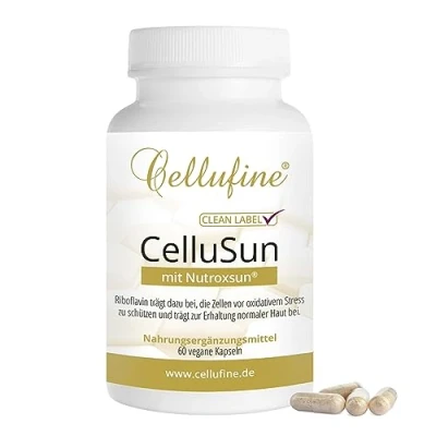 Abbildung von Cellufine® CelluSun mit Nutroxsun® 60 vegane Kapseln St