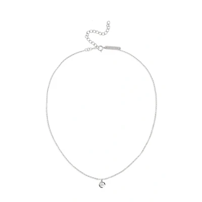 Abbildung von SINGULARU Single Spark Halskette. Sterlingsilber mit Rhodium Beschichtung und Zirkonia. Schmuck für Damen.