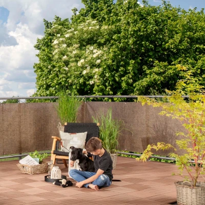 Abbildung von Windhager Balkonsichtschutz &quot;AERIS&quot;, Balkonblende, 0,9x5m, braun