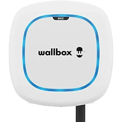 Abbildung von Wallbox Pulsar Max, Ladegerät für Elektrofahrzeuge (22 kW, Type 2, Wi Fi, Bluetooth, OCPP, Innen/Außen, 5m, einfache Installation), Weiß