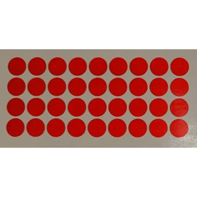 Abbildung von easydruck24de Reflektierendes Aufkleber Set Kreise 36 Stück rot Ø 2 cm pro Reflexion Leucht Sticker für Bike Fahrrad Helm Auto Sicherheit im Dunkeln Kinder Reflex_024