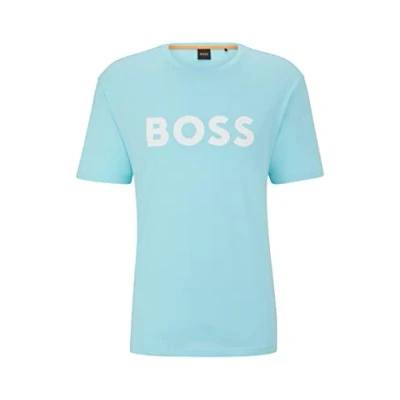 Abbildung von BOSS Tshirt print, Herren, Größe: Large, Open blue