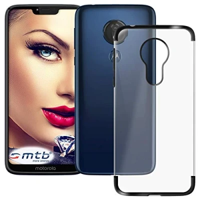 Abbildung von mtb more energy® Schutz Hülle Elegance für Motorola Moto G7 Power (6.2&#039;&#039;) schwarz flexibel TPU Frame Rahmen Case Cover Tasche