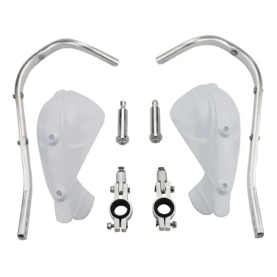 Abbildung von GOOFIT 22mm Handprotektoren Handguards Kit Aluminium Ersatz für Suzuki Motocross Motorrad Pitbike Dirtbike ATV Weiß