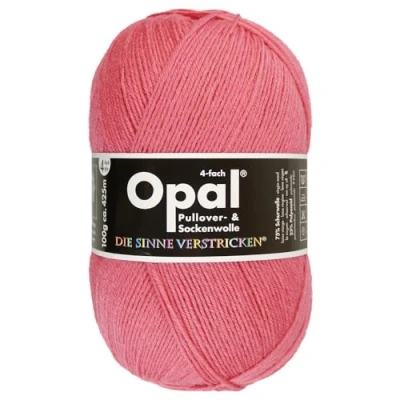 Abbildung von Frida&#039;s Wollhaus Opal 100 g Uni 4 fach Sockengarn Strümpfe Stricken filzfrei Wolle 35 Farben (9940 Feenrosa)