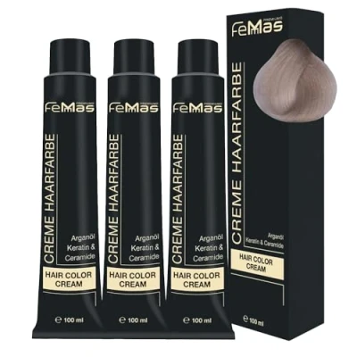 Abbildung von FemMas Haarfarbe Superaufheller 3x Beige 913 I Professionelle Creme zur Aufhellung um bis zu 5 Tonstufen Dauerhafte Haarfärbung für strahlende, haltbare Farbergebnisse 100 ml