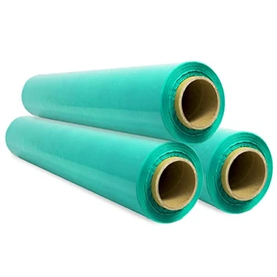 Abbildung von Stretch Verpackungsfolie, grüne Kunststofffolie zum Verpacken, schützende Kunststoffrolle für Versand und Umzug, Rolle von 50 cm bis zu 400 m dehnbar Ofituria (3 Stück)