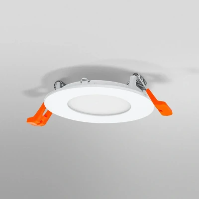 Abbildung von LEDVANCE LED Spot SLIM Ø 8,5cm, runder Einbaudecken für den Innenbereich, dimmbar, 4,5W, Farbtemperatur 3000 6500K, 240 Lumen, flaches Design, inkl. Klemmvorrichtung, weiß