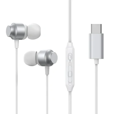 Abbildung von JOYROOM USB C Kabelkopfhörer In Ear Kopfhörer Silber 1200 mm