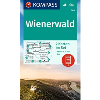 Abbildung von KOMPASS Wanderkarten Set 208 Wienerwald (2 Karten) 1:25.000: inklusive Karte zur offline Verwendung in der App. Fahrradfahren.