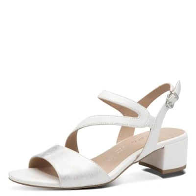 Abbildung von Marco Tozzi WITH MID SIZE HEEL Riemensandalette, Damen, Größe: 38, White comb Schuhe